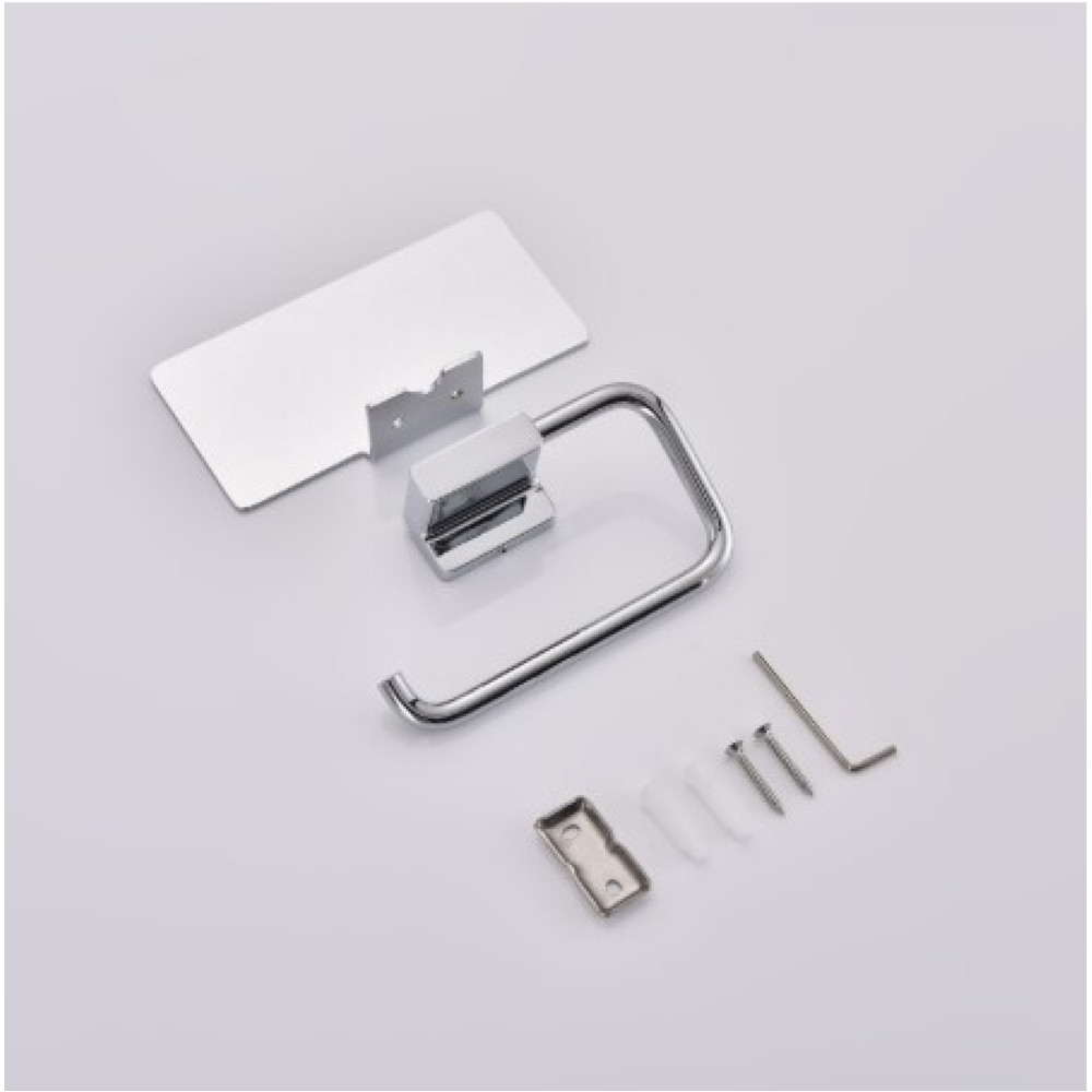 Держатель для туалетной бумаги с полкой Koer AS-0112-01 хром (KR6177)