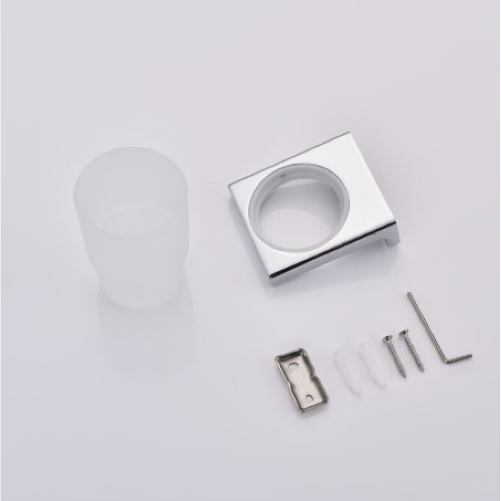 Стакан одинарный настенный Koer AS-0103-01 хром (KR6165)