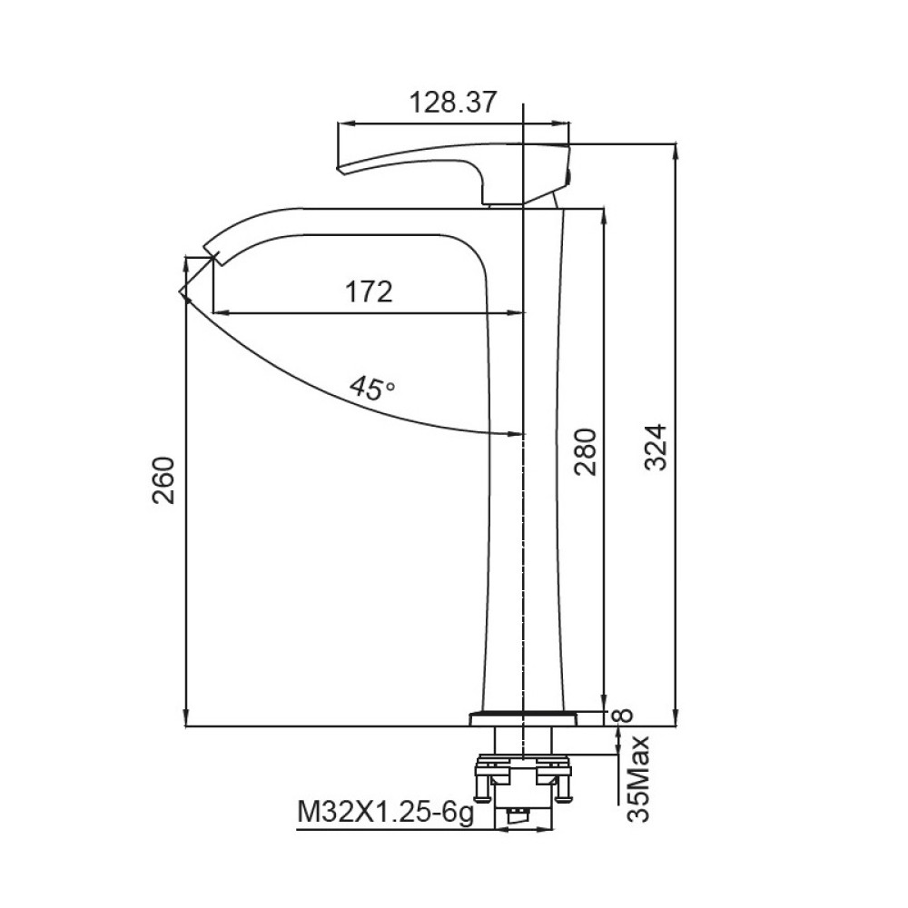 Смеситель для раковины Koer KB-13007-05 (KR3445)
