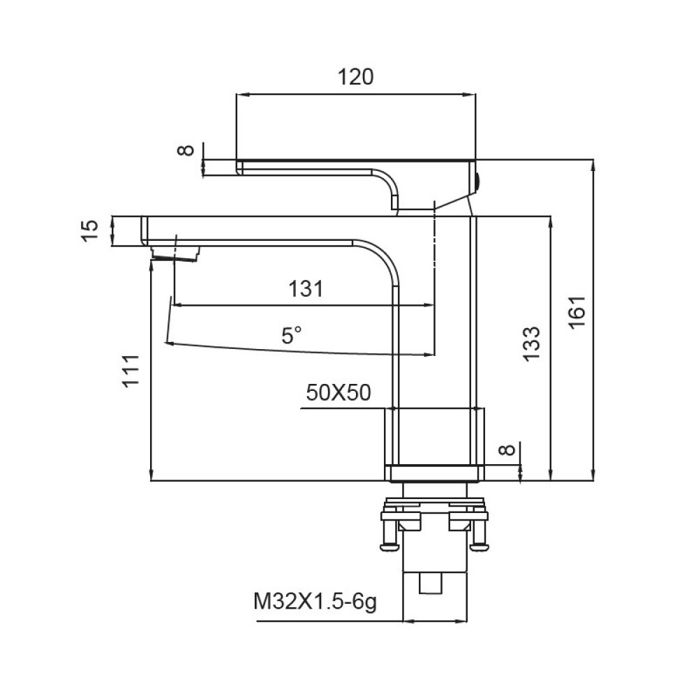 Смеситель для раковины Koer KB-10009-01 (KR3498)