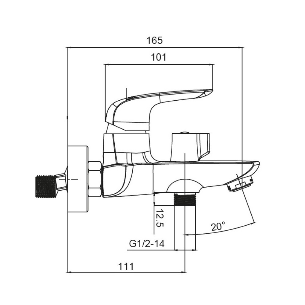 Змішувач для ванни Koer KB-40008-05 (KR3473)