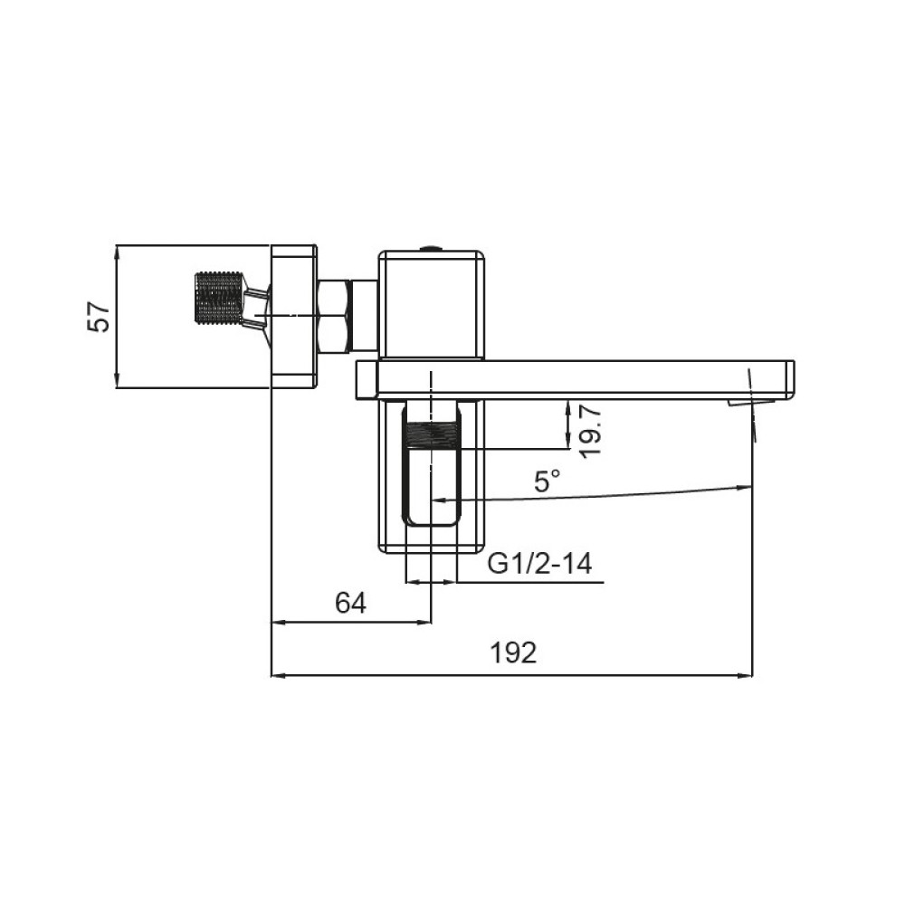 Змішувач для ванни Koer KB-41009-01 (KR3502)