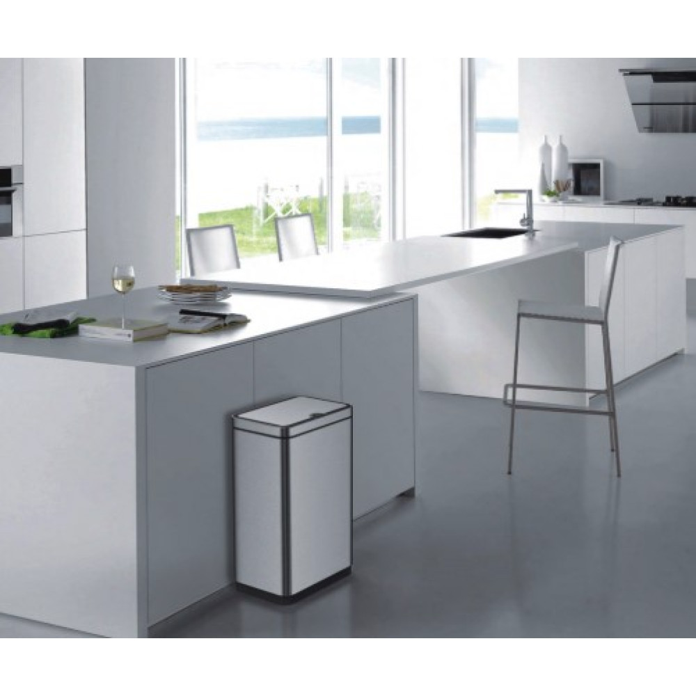 Мусорное ведро сенсорное прямоугольное Koer TC-020212-02 12 л нержавейка (KR5584)