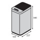 Відро для сміття сенсорне прямокутне Koer TC-020408-02 8 л нержавійка (KR5588)