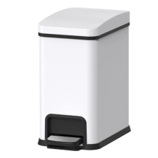 Мусорное ведро Koer TC-010108-08 с плавным закрытием, прямоугольное, 8 л, белый (KR5592)