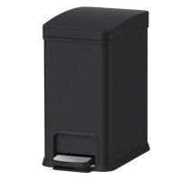 Мусорное ведро Koer TC-010108-05 с плавным закрытием, прямоугольное, 8 л, черный (KR5593)