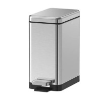 Мусорное ведро Koer TC-010210-02 с плавным закрытием, прямоугольное, 10 л, нержавейка (KR5597)