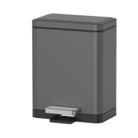Мусорное ведро Koer TC-010306-07 с плавным закрытием, прямоугольное, 6 л, графит (KR5602)