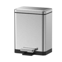 Мусорное ведро Koer TC-010315-02 с плавным закрытием, прямоугольное, 15 л, нержавейка (KR5603)