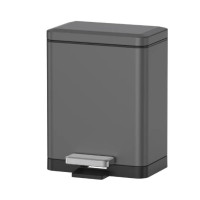 Мусорное ведро Koer TC-010315-07 с плавным закрытием, прямоугольное, 15 л, графит (KR5604)