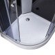 Душевой бокс Lidz Tani SB100x100.SAT.LOW.GR, низкий, стекло тонированное 4 мм + стенки (LTSB100100SATLOWGR)