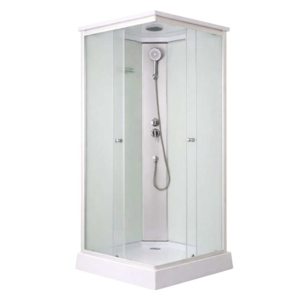 Душевой бокс Lidz Kubis SB90x90.SAT.LOW.FR, низкий, стекло Frost 4 мм + стенки (LKSB9090SATLOWFR)