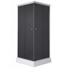 Душевой бокс Lidz Kubis SB90x90.SAT.LOW.GR, низкий, стекло тонированное 4 мм + стенки (LKSB9090SATLOWGR)