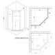 Душевая кабина Lidz Dozorca SC90x90.CRM.LOW.TR LDSC9090CRMLOWTR