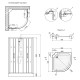 Душовий бокс Lidz Majatek SB100x100.BLA.LOW.TR