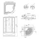 Душовий бокс Lidz Tani SB80x80.SAT.HIGH.FB