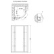 Душова кабіна Lidz Latwa SC80x80.SAT.MID.FR, півкругла, скло Frost 4 мм без піддону
