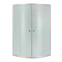 Душова кабіна Lidz Latwa SC80x80.SAT.MID.FR, півкругла, скло Frost 4 мм без піддону
