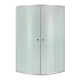 Душова кабіна Lidz Latwa SC80x80.SAT.MID.FR, півкругла, скло Frost 4 мм без піддону