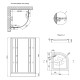 Душова кабіна Lidz Wieza SC90x90.SAT.LOW.L LWISC9090SATLOWL2 SD00048607