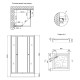 Душова кабіна Lidz Wawel SC80x80.SAT.LOW.GR, скло тоноване 4 мм + піддон Mazur