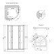 Душова кабіна Lidz Latwa SC90x90.SAT.LOW.GR, скло тоноване 4 мм + піддон Kupala