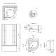 Душова кабіна Lidz Latwa SC80x80.SAT.HIGH.FR, скло Frost 4 мм + піддон з панеллю Kupala