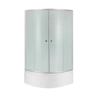 Душова кабіна Lidz Latwa SC80x80.SAT.HIGH.FR, скло Frost 4 мм + піддон з панеллю Kupala