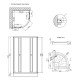Душевая кабина Lidz Latwa SC80x80.SAT.LOW.GR, стекло тонированное 4 мм + поддон Kupala