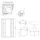 Набір Lidz Душова кабіна Latwa SC80x80.SAT.MID.FR, напівкругла, Frost 4 мм + Душовий піддон Kapielka ST80x80x26 (LLSC8080SATMIDFR2SET)