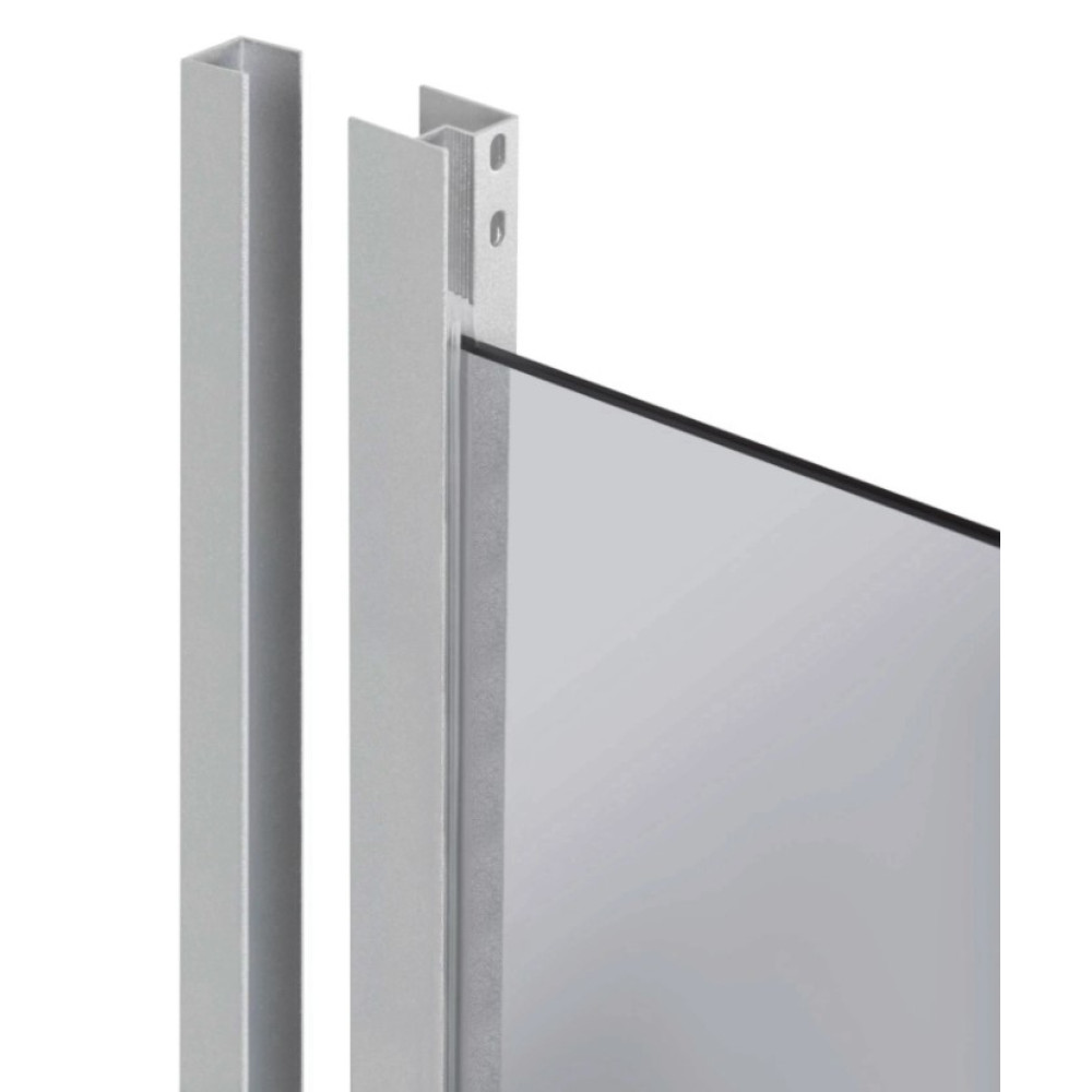 Душова кабіна Lidz Latwa SC90x90.SAT.LOW.DGR полукругла, скло темне тоноване 4 мм, без піддону LLSC9090SATLOWDGR2