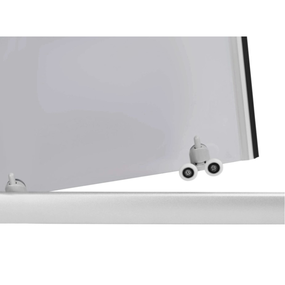 Душова кабіна Lidz Latwa SC90x90.SAT.LOW.DGR полукругла, скло темне тоноване 4 мм, без піддону LLSC9090SATLOWDGR2