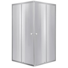 Душевая кабина Lidz Wawel SC90x90.SAT.LOW.DGR квадратная, стекло темное тонированное 4 мм, без поддона LWASC9090SATLOWDGR2