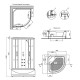 Гідромасажний бокс Lidz Majatek SBM90x90.BLA.HIGH.TR