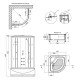Гідромасажний бокс Lidz Tani SBM90x90.SAT.HIGH.FR LTSBM9090SATHIGHFR