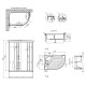 Гідромасажний бокс Lidz Tani SBM120x80L.SAT.HIGH.GR