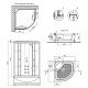 Гідромасажний бокс Lidz Tani SBM100x100.SAT.HIGH.FB