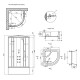 Гідромасажний бокс Lidz Tani SBM90x90.SAT.HIGH.FR