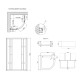 Набір Lidz Душова кабіна Latwa SC80x80.SAT.MID.GR напівкругла, скло тоноване 4 мм + Душовий піддон Kapielka ST80x80x26, з панеллю