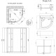 Набір Lidz Душова кабіна Latwa SC90x90.SAT.HIGH.GR напівкругла, скло тоноване 4 мм + Душовий піддон Kapielka ST90x90x41, з панеллю
