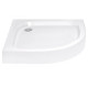 Набір Lidz Душова кабіна Latwa SC90x90.SAT.LOW.FR, напівкругла, скло Frost 4 мм + Душовий піддон Kapielka ST90x90x15