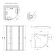 Набір Lidz Душова кабіна Latwa SC90x90.SAT.LOW.GR, напівкругла, скло тоноване 4 мм + Душовий піддон Kapielka ST90x90x15