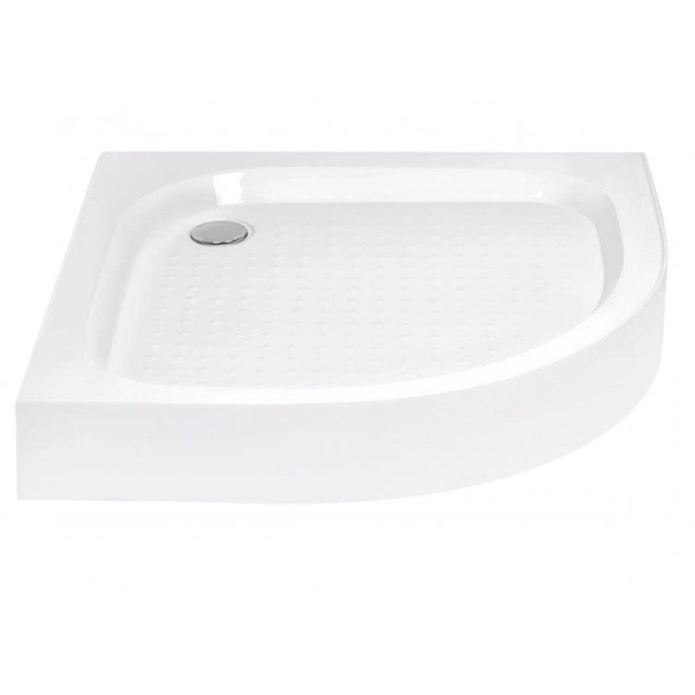 Набір Lidz Душова кабіна Latwa SC90x90.SAT.LOW.GR, напівкругла, скло тоноване 4 мм + Душовий піддон Kapielka ST90x90x15