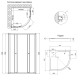 Набір Lidz Душова кабіна Latwa SC80x80.SAT.LOW.FR, напівкругла, скло Frost 4 мм + Душовий піддон Kapielka ST80x80x15