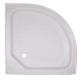 Набір Lidz Душова кабіна Latwa SC80x80.SAT.LOW.FR, напівкругла, скло Frost 4 мм + Душовий піддон Kapielka ST80x80x15