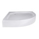 Набір Lidz Душова кабіна Latwa SC80x80.SAT.LOW.FR, напівкругла, скло Frost 4 мм + Душовий піддон Kapielka ST80x80x15