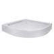 Набір Lidz Душова кабіна Latwa SC80x80.SAT.LOW.FR, напівкругла, скло Frost 4 мм + Душовий піддон Kapielka ST80x80x15