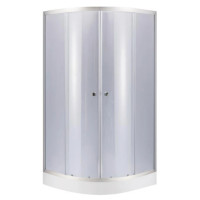 Набор Lidz Душевая кабина Latwa SC80x80.SAT.LOW.GR, полукруглая, стекло тонированное 4 мм + Душевой поддон Kapielka ST80x80x15