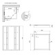 Набор Lidz Душевая кабина Wawel SC90x90.SAT.LOW.FR, квадратная, стекло Frost 4 мм Душевой поддон Kapielka ST90x90x14