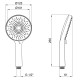 Лейка для ручного душа Lidz Niagara 32 120 мм, Graphite округлая LDNIA32GRP48536